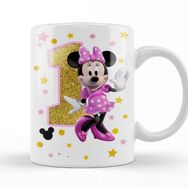 Baskı Dükkanı Mini Fare Minnie Mouse 1 Bir Yaş Hediyesi Kupa