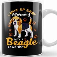 Baskı Dükkanı Mom I Wake Up Every Morning With A Beagle By My Side Kupa