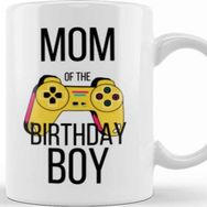 Baskı Dükkanı Mom Of The Birthday Boy Video Gamer Kupa