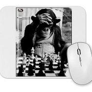 Baskı Dükkanı Monkey Chess Maymun Santranç Mouse Pad