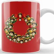 Baskı Dükkanı Monkey D Luffy One Piece Multiface Christmas Wreath Kupa