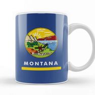 Baskı Dükkanı Montana State Flag Kupa