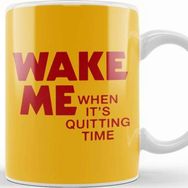 Baskı Dükkanı Moon Wake Me Up When Its Quitting Time Kupa