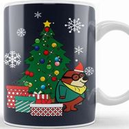 Baskı Dükkanı Morocco Mole Around the Christmas Tree Secret Squirrel Kupa