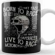 Baskı Dükkanı Motorbike Born to Race Live to Race Kupa
