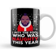 Baskı Dükkanı Mr T I Pity The Fool That Was Naughty Christmas Knit Pattern Kupa