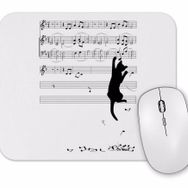 Baskı Dükkanı Muzik Notalı Kedi Mouse Pad