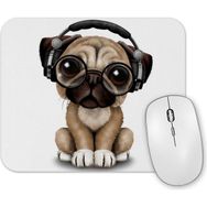 Baskı Dükkanı Muzik Pug Köpek Mouse Pad