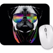 Baskı Dükkanı Müzik Pug Müzikli Pug Köpek Mouse Pad