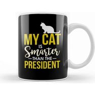 Baskı Dükkanı My Cat Is Smarter Than The President Funny Cat Kupa