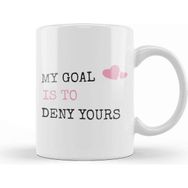 Baskı Dükkanı My Goal Is To Deny Yours Heart Defender Kupa