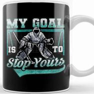 Baskı Dükkanı My Goal Is To Stop Yours Hockey Funny Hockey Defender Denying Goals Kupa