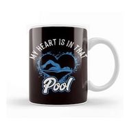 Baskı Dükkanı My Heart Is In Swimming Pool Swimmer Swim Coach Water Sports Kupa