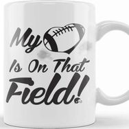 Baskı Dükkanı My Heart Is On That Field Football Cheerleader Kupa