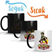 Baskı Dükkanı My Hero Academia Beyaz Naruto Miyazaki One Piece Anime Sihirli Porselen Kupa