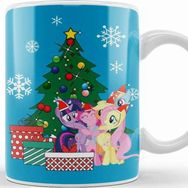 Baskı Dükkanı My Little Pony Around The Christmas Tree Kupa