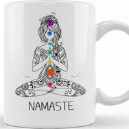 Baskı Dükkanı Namaste Meditated Buddha Om Yoga Buddhism Gift Kupa