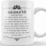 Baskı Dükkanı Namaste Yazı Meditasyon 01 Kupa