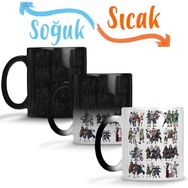 Baskı Dükkanı Naruto Equipe Sihirli Porselen Kupa