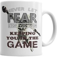 Baskı Dükkanı Never Let Fear Stop You From Keeping You in the Game Sihirli Porselen Kupa