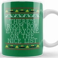 Baskı Dükkanı Nice List Elf Quote Christmas Kni Kupa