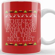 Baskı Dükkanı Nice List Elf Quote Christmas Knit Kupa