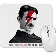 Baskı Dükkanı Nikola Tesla Electric Eyes Mouse Pad