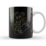 Baskı Dükkanı Ninja Turtles Neon 90's Ninja Turtle Michelangelo Kupa