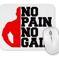 Baskı Dükkanı No Pain No Gain Vector Style Mouse Pad