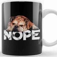 Baskı Dükkanı Nope Lazy English Bulldog Dog Lover Gift Kupa