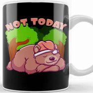 Baskı Dükkanı Nope Not Today Bear Cute Not Today Lazy Bear Sleepy Cub Napping Pun Kupa