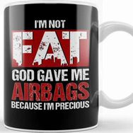 Baskı Dükkanı Not Fat God Gave Me Airbags Because I M Precious Kupa
