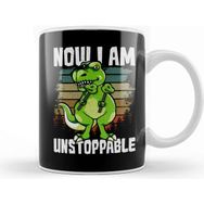 Baskı Dükkanı Now I Am Unstoppable Trex Funny Short Dinosaur Kupa