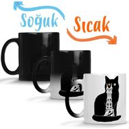 Baskı Dükkanı of the Rings Kedi Sihirli Porselen Kupa