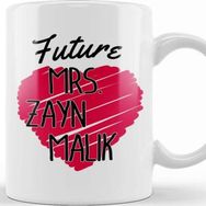 Baskı Dükkanı One Direction Future Mrs Zayn Malik Love Heart Kupa