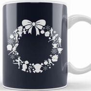 Baskı Dükkanı One Piece Christmas Wreath Pattern Kupa