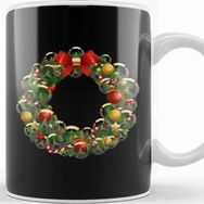 Baskı Dükkanı Overwatch Logo Multiface Christmas Wreath Kupa