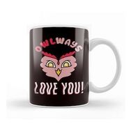 Baskı Dükkanı Owl Always Love You Heart Valentines Day Couple Kupa