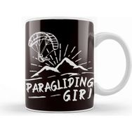 Baskı Dükkanı Paragliding Girl Paraglider Parachute Skydiving Flying Pilot Kupa