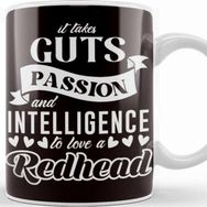 Baskı Dükkanı Passion Intelligence Love Ginger Redhead Red Orange Haired Kupa