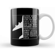 Baskı Dükkanı Phonetic Alphabet Airplane Pilot Flying Aviation Kupa