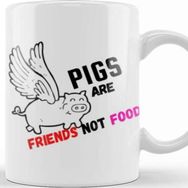 Baskı Dükkanı Pigs Are Friends Not Food Animal Rights Pıgs Are Frıends Not Food Animal Rights Vegan Gift Sticker Kupa