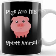 Baskı Dükkanı Pigs Are My Spirit Animal Cute Baby Pig Kupa