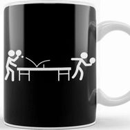 Baskı Dükkanı Ping Pong Table Tennis Stick Figures Pingpong Kupa