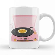 Baskı Dükkanı Pink Vintage Record Player Kupa