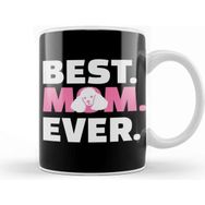 Baskı Dükkanı Poodle Mom 01 Porselen 330 ml Beyaz Kupa Bardak