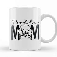 Baskı Dükkanı Poodle Mom 012 Porselen 330 ml Beyaz Kupa Bardak
