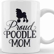 Baskı Dükkanı Poodle Mom 013 Porselen 330 ml Beyaz Kupa Bardak