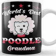 Baskı Dükkanı Poodle Mom 018 Porselen 330 ml Beyaz Kupa Bardak
