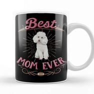 Baskı Dükkanı Poodle Mom 02 Porselen 330 ml Beyaz Kupa Bardak
